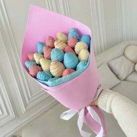 Букет из клубники в шоколаде "Зефирка"