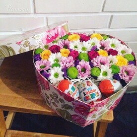 Яркое сердце с киндерами