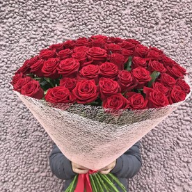 75 красных роз