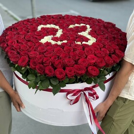 Розы в коробке «цифры»