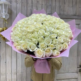 101 белая роза