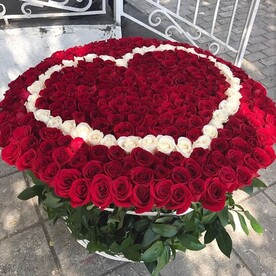 Огромное сердце в корзине