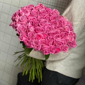 55 Розовых роз 🌸