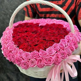 Роза в корзине сердца