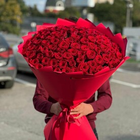 101 Роза красная Премиум