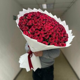 101 Роза красная Премиум