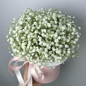 Композиция из белой гипсофилы
