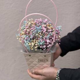 Сумочка радужной гипсофилы «М»