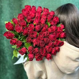 Букет из роз «Пламя страсти»