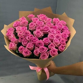 Букет из 51 розовых роз
