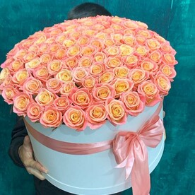 101 роза в коробке