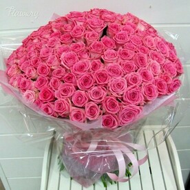 Розовые розы, Упаковка плёнка