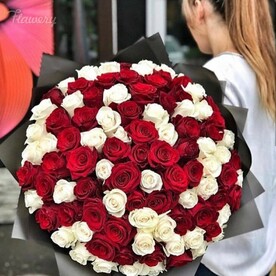 Букет яблоко Евы (101 роза)