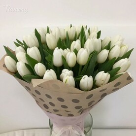 Букет из 51 тюльпанов.