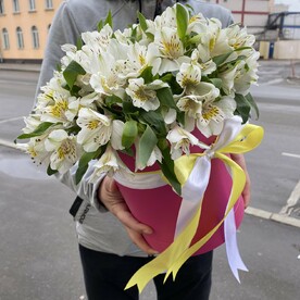 Альстромерии в коробке