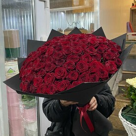 101 бордовая роза