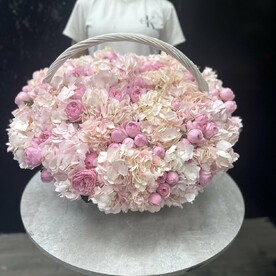 Гортензии в корзине