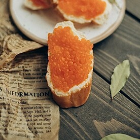 Мыло ручной работы «Бутерброд с красной икрой»