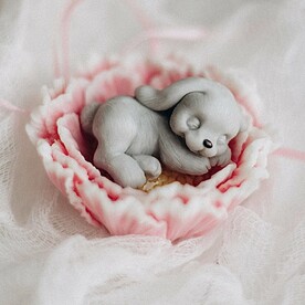 Мыло ручной работы «Зайчик.В лежанке»