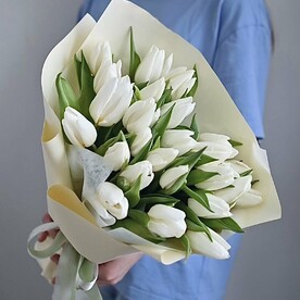 Тюльпаны белые 25 штука