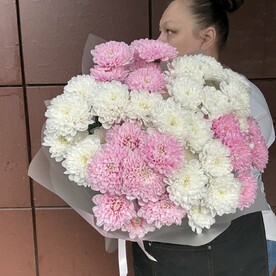 Моно из нежных хризантем #44