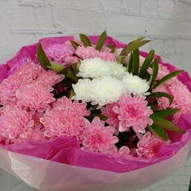 Большой букет хризантем