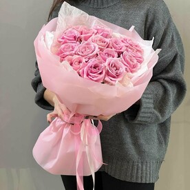 Букет из 15 розовых роз