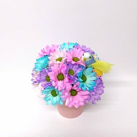 Стаканчик с хризантемой "Птичка"