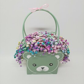 Сумочка с гипсофилой Мишутка