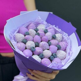 Букет из клубники в шоколаде 💜 недорогой 💜