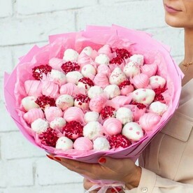 Букет из клубники в шоколаде нежность 💖💝 сладкий