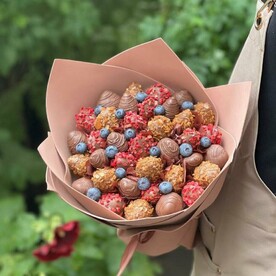 Букет из клубники биг 🤎 съедобный, красивый