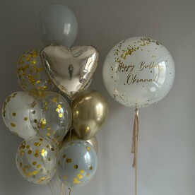 Букет из воздушных шаров с шаром bubbles doublestaff