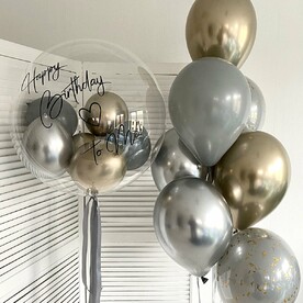 Набор воздушных шаров Happy birthday to me 🖤