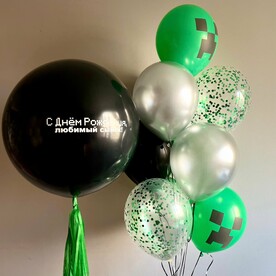 Воздушные шары на день рождения мальчику / парню - Майнкрафт