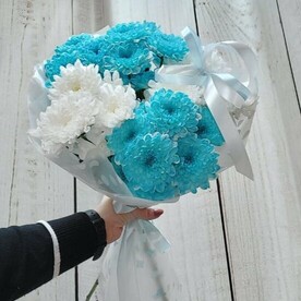 Букет из кустовой хризантемы Маршмэллоу