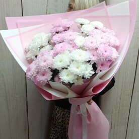 Букет Гигант из кустовой хризантемы Романтика