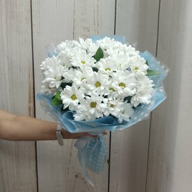 Букет из кустовой хризантемы Ромашковое настроение
