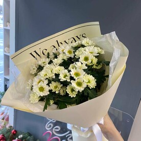 Нежный букет из ромашек в упаковке Бабочка🦋