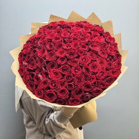 Красные розы 101 шт 50 см