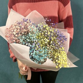 Букет из Радужной Гипсофилы