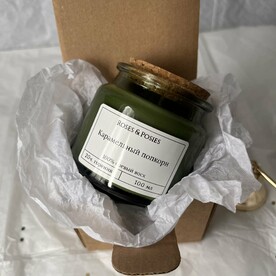 Ароматическая свеча из соевого воска «Карамельный попкорн»