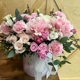 Авторская коробка с французскими розами