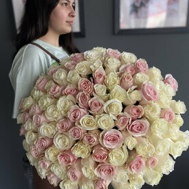 101 нежная роза премиум