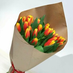 Букет из 19 тюльпанов "Лучик весны"