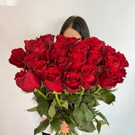 Букет из 25 красных Голландских роз