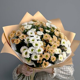 Нежный букет "Капучино" из сантини