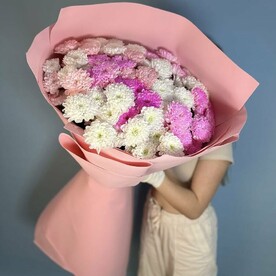 15 веток кустовой хризантемы