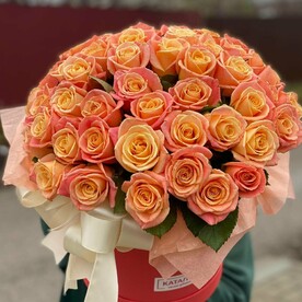 51 роза в коробке