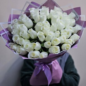 Букет 51 белая роза